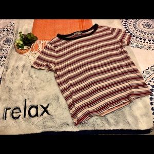 Charolette Rouse tight striped crop top